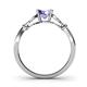 5 - Trissie Tanzanite Floral Solitaire Engagement Ring 