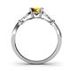 5 - Trissie Citrine Floral Solitaire Engagement Ring 