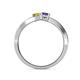 5 - Olena Yellow Sapphire and Iolite with Side Diamonds Bypass Ring 