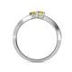 5 - Olena Yellow Sapphire with Side Diamonds Bypass Ring 