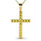 1 - Aja Yellow Sapphire Cross Pendant 