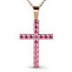 1 - Aja Pink Sapphire Cross Pendant 