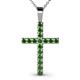 1 - Aja Green Garnet Cross Pendant 
