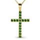 1 - Aja Green Garnet Cross Pendant 