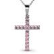 1 - Aja Pink Tourmaline Cross Pendant 