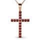 1 - Aja Red Garnet Cross Pendant 
