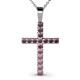 1 - Aja Rhodolite Garnet Cross Pendant 