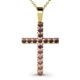 1 - Aja Rhodolite Garnet Cross Pendant 