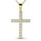 1 - Aja White Sapphire Cross Pendant 
