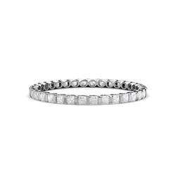 Clarissa Princess Cut White Sapphire Eternity Band Princess Cut White Sapphire ctw Channel Set Womens Eternity Ring Stackable K White Gold