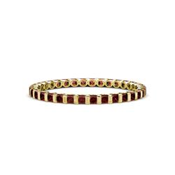 Clarissa Princess Cut Red Garnet Eternity Band Princess Cut Red Garnet ctw Channel Set Womens Eternity Ring Stackable K Yellow Gold