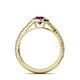 6 - Aylin Amethyst and Diamond Halo Engagement Ring 