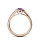 6 - Aylin Amethyst and Diamond Halo Engagement Ring 