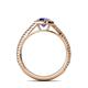 5 - Aylin Iolite and Diamond Halo Engagement Ring 