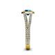 5 - Aylin Blue and White Diamond Halo Engagement Ring 