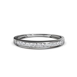 Aqilia Princess Cut Diamond Stone Wedding Band Princess Cut Diamond ctw Stone Channel Set Womens Wedding Band Stackable K White Gold