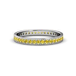 Livia Yellow Sapphire Eternity Band Yellow Sapphire Womens Eternity Ring Stackable ctw K White Gold