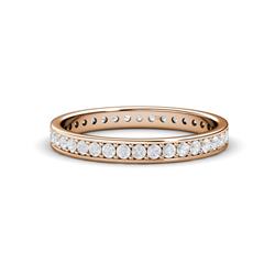 Livia White Sapphire Eternity Band White Sapphire Womens Eternity Ring Stackable ctw K Rose Gold
