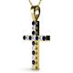 3 - Aja Blue Sapphire and Diamond Cross Pendant 