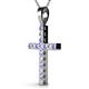 3 - Aja Tanzanite and Diamond Cross Pendant 