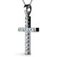 3 - Aja Aquamarine and Diamond Cross Pendant 