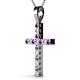 3 - Aja Amethyst and Diamond Cross Pendant 