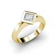 3 - Emilia 6.00 mm Princess Cut White Sapphire Solitaire Engagement Ring 