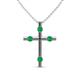 1 - Adna Petite Emerald Cross Pendant 