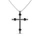 1 - Adna Petite Black Diamond Cross Pendant 