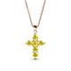 1 - Isabella Yellow Sapphire Cross Pendant 