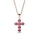 1 - Isabella Rhodolite Garnet Cross Pendant 