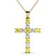 1 - Elihu Yellow Sapphire and Diamond Cross Pendant 