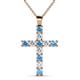 1 - Elihu Blue Topaz and Diamond Cross Pendant 