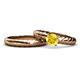 1 - Eudora 0.95 ct Classic Yellow Sapphire Solitaire Bridal Set Ring 