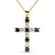 1 - Elihu Black and White Diamond Cross Pendant 