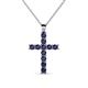 1 - Elihu Petite Blue Sapphire Cross Pendant 