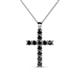 1 - Elihu Petite Black Diamond Cross Pendant 