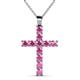 1 - Elihu Pink Sapphire Cross Pendant 