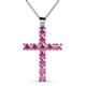 1 - Elihu Pink Sapphire Cross Pendant 