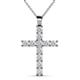 1 - Elihu White Sapphire Cross Pendant 