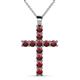 1 - Elihu Red Garnet Cross Pendant 