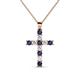 1 - Elihu Petite Blue Sapphire and Diamond Cross Pendant 