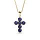 1 - Isabella Blue Sapphire Cross Pendant 