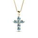 1 - Isabella Aquamarine Cross Pendant 