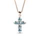 1 - Isabella Aquamarine Cross Pendant 