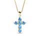 1 - Isabella Blue Topaz Cross Pendant 