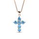 1 - Isabella Blue Topaz Cross Pendant 