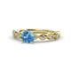 3 - Amaira Blue Topaz and Diamond Engagement Ring 