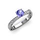 3 - Gwen Tanzanite and Diamond Euro Shank Engagement Ring 