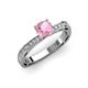 3 - Gwen Pink Tourmaline and Diamond Euro Shank Engagement Ring 